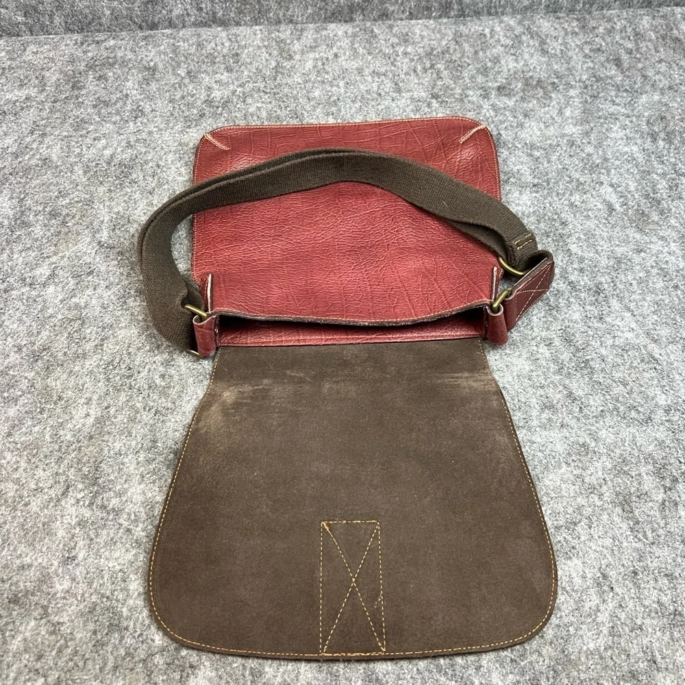 Elegant Messenger Bag Unisex Shoulder Bag Genuine Leather Made In Italy Maroon